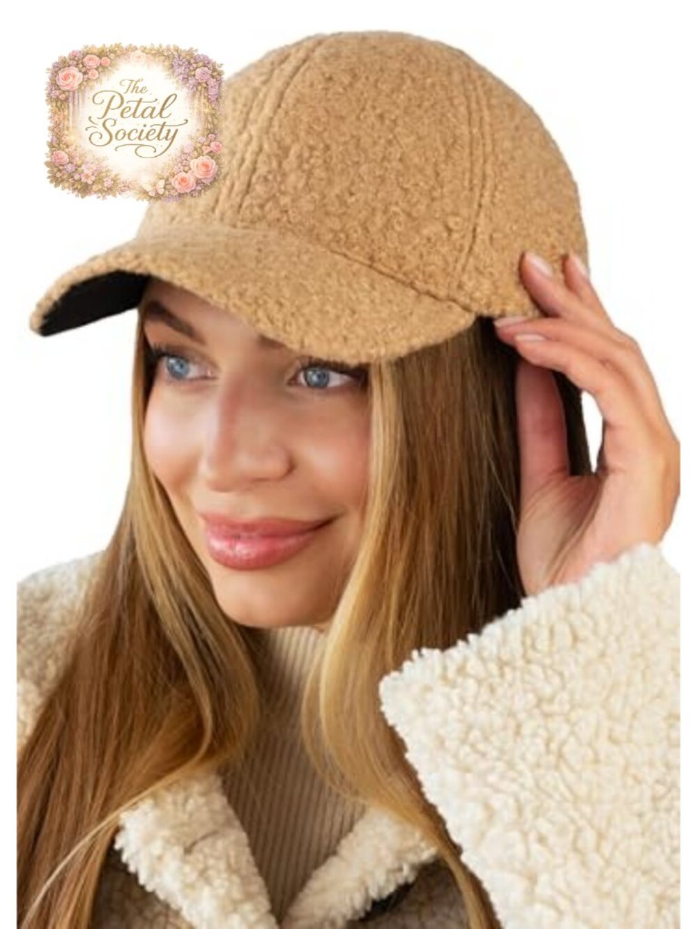 Sherpa Wool Hat for Women Warm Fuzzy Cozy Soft Ladies Accessory